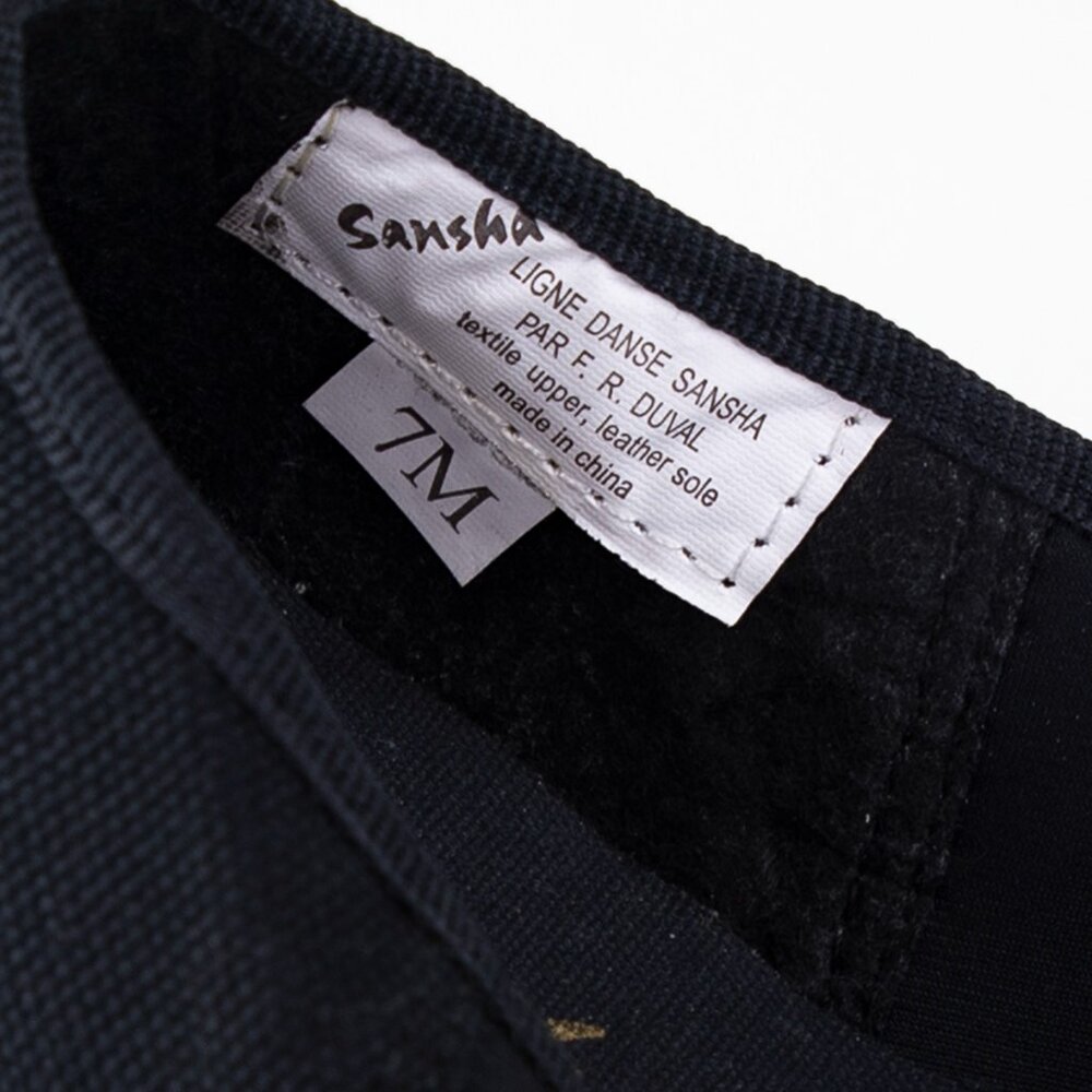 NWT Sansha Black Jazz Shoes Tivoli Canvas JS3 Leather Sole Size 7M - Picture 11 of 15